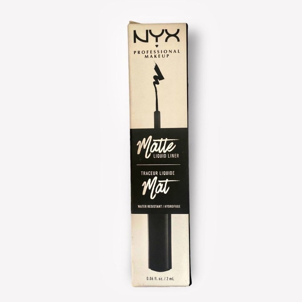 Nyx Makeup‎ Matte Liquid Liner Waterproof Eyeliner MLL01 Black 2 ml NEW in Box